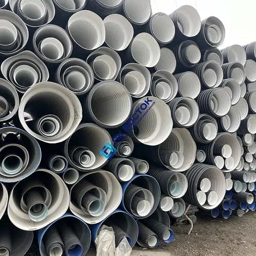 Труба пнд гофрированная 500/427 SN8 двустенная с раструбом